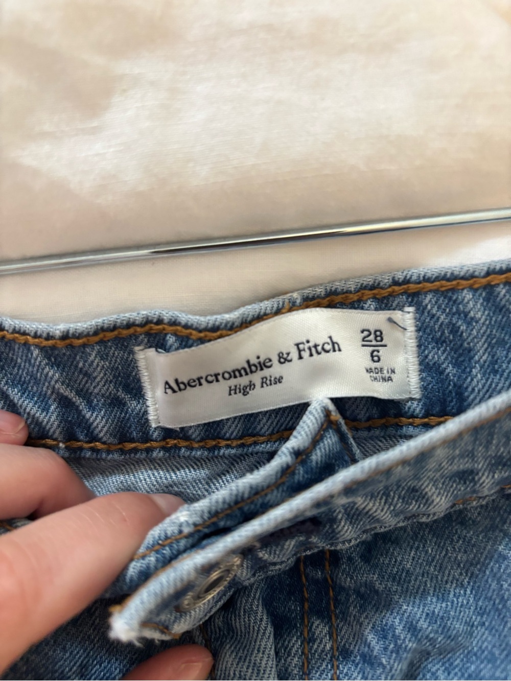 Abercrombie & Fitch Light Blue Cargo Denim Skirt - Picture 3 of 3
